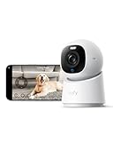 eufy Security Indoor Cam E30 4K UHD Indoor Security Camera, Latest Generation, Dog/Baby/Pet Camera, Colour Night Vision, Human/Pet Auto Tracking, 360° Surveillance, Works with Homekit