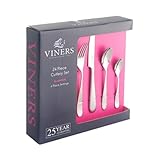 Viners Glamour 24-Piece 18.0 Stainless Steel Cutlery Set in Gift Box (Packaging may vary)
