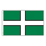 Second Ave Devon Flag 5ft X 3ft Large With Brass Eyelets Devonian Saint Petroc's County Banner Flag
