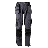 STANLEY Huntsville Men's Polycotton, Holster Pocket, Utility Cargo Work Trouser, Grey W36/L31