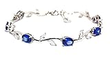 Silver Tanzanite And White Topaz 7.74ct Bracelet