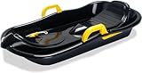 Dantoy Kids Sledge With Brakes, Toboggan Bob Sled for Winter Snow, Black Sleigh Bobsleigh