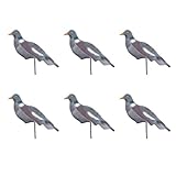HHH Hunting Flying Hawk Decoy Bird Deterrent | Lifelike And Realistic With Hanging Strings | Full Bodied Pest Control Garden Cat And Bird Repellent (6pc bird)