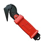 Moving Edge Safety Knife Box Opener Tape Cutter Shrink Wrap Knives Hook Knife Film/Tape/Strapping Cutter (1, RED)
