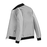 Generisch Men's Winter Jacket Plain Casual Outdoor Men's Top Trend, gray, XL