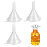 3pcs Mini Funnels For Small Bottles, Plastic Small Funnels for Filling Bottle Precision Fillings Funnel, Fillings Mini Bottle Or Containers, Lab Bottles, Science Laboratory Chemicals