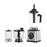 3 in 1 Blender, 6000w Heavy Duty Blender, Kitchen Blenders, Anti Slip Suction Cup/2.5l+2l+0.8l/Bpa Free/Stainless Steel Hard Blade for Crushing Frozen Fruits, Ice Cubes, Milkshakes, Cocktails