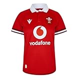 Macron Wales WRU Mens Home Rugby Shirt (UK, Alpha, XL, Regular, Regular, Red)