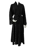 Ladies Nida Open Umbrella Print Abaya Jilbab Kimono in Black 52,54,56,58 (U09) (Size 56)