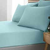 Catherine Lansfield So Soft Easy Iron Double Fitted Sheet Duck egg Blue