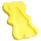 Infant Bath Sponge for Age 1-3Y Comfy Baby Bath Mat Skid Proof Newborn Bath Cushion (Yellow)