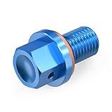 NICECNC Blue Magnetic Oil Drain Bolt Plugs Compatible with Yamaha YZ125 2005-2023 YZ250F 2001-2023 YZ450F 2003-2009 YZ450F 2014-2023 WR250F 2001-2023 YZ450FX 2016-2023 See Fitment