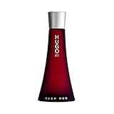 HUGO Deep Red - Eau de Parfum for Her - Ambery Fragrance With Notes Of Clementine, Freesia, Sandalwood - Medium Longevity - 50ml
