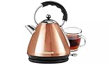 Pyramid Electric Kettle, Copper, Traditional Design with Ergonomic Handle