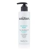 The Solution Salicylic Acid Clear Skin Body Gel (200ml) Back Acne Treatment with Tea Tree, Vegan Salicylic Acid Serum & Pore Minimiser, Cruelty Free Salicylic Acid Gel Lotion Body Care