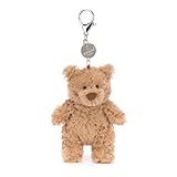Jellycat Bartholomew Bear Bag Charm - L: 5 cm x l: 6 cm x h: 12 cm