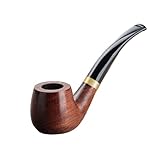 Joyoldelf Handmade Rosewood Tobacco Pipe - Wooden Smoking Pipe with Flat Bottom, Classic Pipe Set for Beginner and Pipe Lover with Gift Box and Accessories
