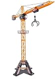 Dickie Toys - Mega Crane (120 cm) — extra large toy crane for children aged 3 - 5 years, with remote control, winch, grab arm, 350° swivel, remote-controlled crane, 6X1.5V R6 (AA) battery (required)