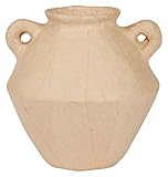 Decopatch HD084C - A jar vase to decorate - Paper mache object to personalize - Waterproof home decoration - Dimensions: 13x3x13 cm