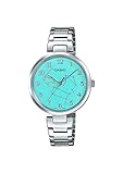 Casio LTP-E08D-3A Women's Stainless Steel Green Aquarius Zodiac Motif Dial Analog Watch