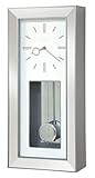 Howard Miller Chaz Wall Clock 625-614 – Satin Silver Quartz & Single Chime Movement