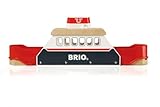BRIO World Harbour Ferry Ship Toy Boat for Kids Age 3 Years Up - Wooden Railway Accessories & Add Ons
