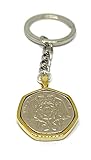 OCC Old Coin Cufflinks Premium 1997 Original 20p for a 28th birthday/Anniversary Keyring ideal for a 28th birthday GLD