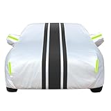 SAXCXCS Car cover, for peugeot 406 coupe v6 Outdoor Full Car Cover Waterproof Indoor Car Cover,All Weather Rain Snow UV Dust Protection Hail Protector,C/Silver Black