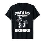 Just a Boy Who Loves Skunks Funny Skunk T-Shirt