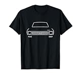 Morris Marina classic 1970s car white outline graphic T-Shirt