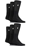 Pringle Mens Bamboo Cushioned Sports Socks Exclusive To SOCKSHOP Pack of 6 Black 6-11