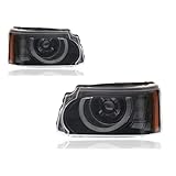 BTHMGBAE Car Headlight Headlamp For Range For Rover Sport 2005-2013 Car Headlights For Defender Style Blue Start LED Upgrade Projector Lens Kit Front Light Assembly(Right steering wheel,10-13yewllow)