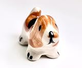 redchocol8® Ceramic Tiny Miniature Brown Dog Animals Gift Home Decor