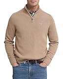 Barbour Mens Grangetown Half Zip Knitted Jumper Washed Stone (UK, Alpha, XL, Regular, Regular, Washed Stone)