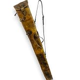 Premium Leather Gun Slip for Rifles - 48-50 Inch- Gun case - Leather Gun Cover - Full Buff Leather, Fur Lined, Zinc Hardware, Adjustable Shoulder Strap| Hunting Equipment| Ultimate Safeguard (VINTAGE)