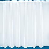 NetCurtainsUK Plain Lead Weighted Voile Net Curtain in White - ''Lyon'' (Drop: 122cm (48'')), (LYONNET01)