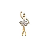 J Shop Exquisite Multicolor Crystals Pretty Flower Skirt Ballet Dancer Ballerinas Brooch Women Girls Gift Pins Broach