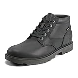 Rockport Men's Seamus Waterproof Boot Ankle, Black Leather, 10 UK