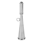 Handheld Foghorn Stainless Steel Fog Horn, Steel Single Trumpet Horn for Ship Truck RV Trailer, Removable Mouthpiece Accessory for Boat