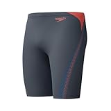 Speedo Men's Hyperboom Splice Jammer Swimming Trunks | Quick Drying | Training | Fitness | Chlorine Resistant, Black/Neon Coral, 34