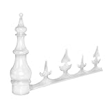 White Sunwood Ridge Finial and Cresting Combined SRCF Durable Powder-Coated Die Cast Aluminium Section