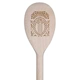 Azeeda 30cm 'Art Deco Roses' Wooden Cooking Spoon (SO00023024)