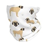 FAQRTIV Adjustable Neck Gaiter English Mastiff Neck Warmer Headband Neck Gaiter Head Wrap Headgear Face Mask Magic Scarf Bandana For Sports