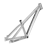 Mountain Bikes Hardtail Frame 26er BSA BB73mm 12.9in Dirt Jump Bike Disc Brake Frames Aluminum Alloy Rigid Frames 10 * 135mm Quick Release Frame For DJ/4X(Silver)
