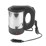 Tokenhigh 24V Car Kettle, 500ml Portable Car Truck Kettle, Electric Kettle for Lorry Fast Boil, Travel Kettle for Camping Caravan Van, Quick Heat, With Auto Shut off and Cigarette Lighter Socket (24V)