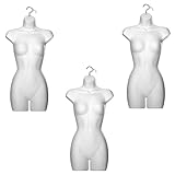 Generic Female Hanging Body Mannequin Form Torso Display Bust (1, Female White Gloss Full Body), ‎‎‎MS-ManF-424