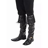 Bristol Novelty BA528 Boot Top Covers Deluxe | 1 Pair | Black | 52 cm x 33 cm x 2.5 cm, mens, One Size Halloween Halloween
