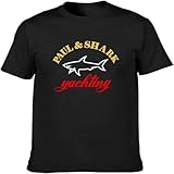 Paul Shark Yachting Mens T Shirt Graphic Unisex Tee Shirt XXL Black Black M