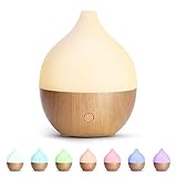 SALKING Essential Oil Diffuser, 100ml Small Aromatherapy Ultrasonic Cool Mist Humidifier with Warm White Lights, Auto Shut-Off Function, for Office Home