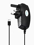Vodafone Smart V10 Charger UK 3 Pin Mains Wall Plug Micro USB Charger for Vodafone Smart V10 (Micro Mains Charger) (Black)